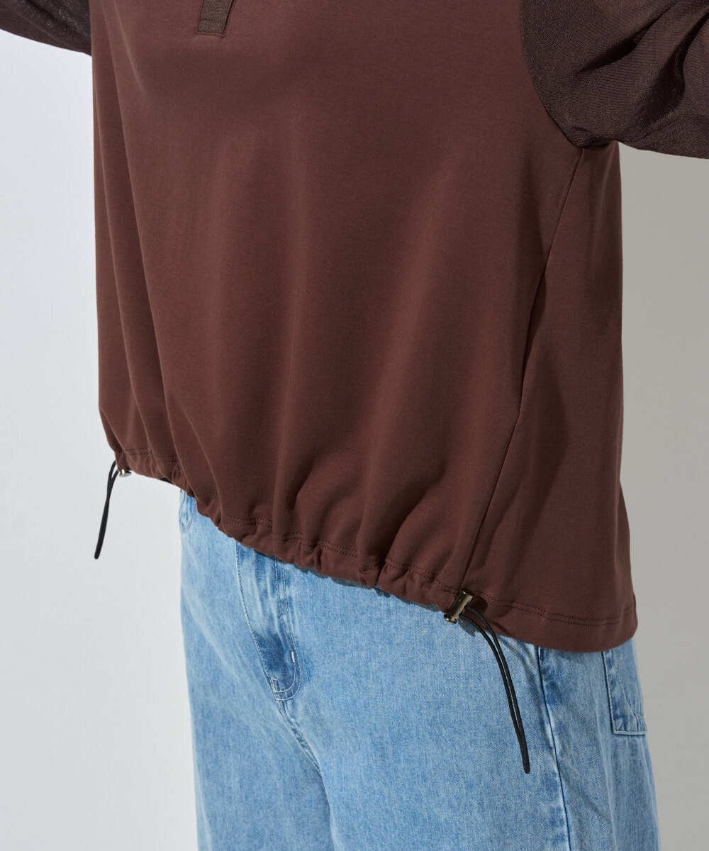 PZKHF57230 GEORGES RECH(ジョルジュ・レッシュ) シアードロストジャージーポロシャツ ブラウン