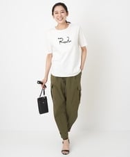 PZKHT21150 GEORGES RECH(ジョルジュ・レッシュ) [接触冷感]ドライコットンラウンドヘムロゴTシャツ ブラック