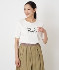 PZKHT21150 GEORGES RECH(ジョルジュ・レッシュ) [接触冷感]ドライコットンラウンドヘムロゴTシャツ ブラック