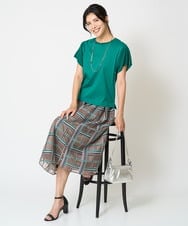 PZKHW04190 GEORGES RECH(ジョルジュ・レッシュ) ハイツイストコットンスムースカットソー グリーン
