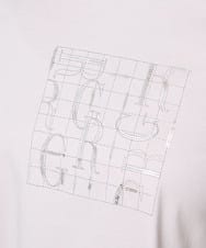 PZKHX12150 GEORGES RECH(ジョルジュ・レッシュ) [接触冷感]ロゴ刺繍スパンコールAラインカットソー ライトグレー