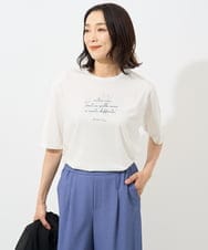 PZKHX40130 GEORGES RECH(ジョルジュ・レッシュ) [接触冷感]スーパークール箔プリントカットソー ピンク