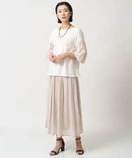 PZKJB23270 GEORGES RECH(ジョルジュ・レッシュ) ジャカードバルーンスリーブカットソー ベージュ