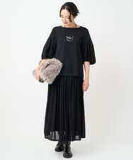 PZKJB23270 GEORGES RECH(ジョルジュ・レッシュ) ジャカードバルーンスリーブカットソー ベージュ