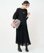 PZKJB23270 GEORGES RECH(ジョルジュ・レッシュ) ジャカードバルーンスリーブカットソー ベージュ