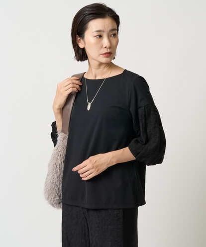 PZKJB23270 GEORGES RECH ジャカードバルーンスリーブカットソー