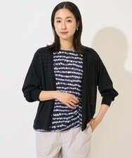 PZKJB29210 GEORGES RECH(ジョルジュ・レッシュ)  [日本製]ランダムボーダータックジャージーカットソー ネイビー系