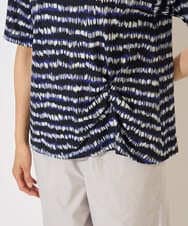 PZKJB29210 GEORGES RECH(ジョルジュ・レッシュ)  [日本製]ランダムボーダータックジャージーカットソー ネイビー系