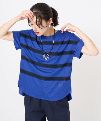 ES RECH ジョルジュレッシュ カットソー Tシャツ ボーダー36 日本製］ランダムボーダータックジャージーカットソー | GEORGES
