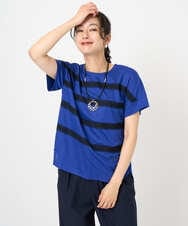 PZKJB30180 GEORGES RECH(ジョルジュ・レッシュ) [接触冷感]スーパークールチュールボーダーカットソー ホワイト