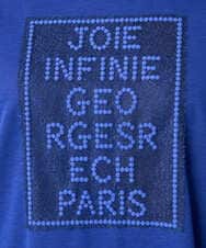 PZKJB31210 GEORGES RECH(ジョルジュ・レッシュ) フレアチュールスリーブロゴカットソー ブルー