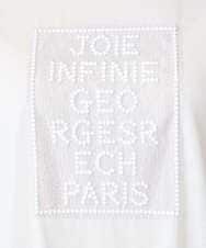 PZKJB31210 GEORGES RECH(ジョルジュ・レッシュ) フレアチュールスリーブロゴカットソー ブルー