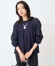 PZKJB44230 GEORGES RECH(ジョルジュ・レッシュ) ジャージータフタコンビプルオーバー ネイビー