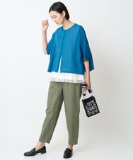 PZKJC10150 GEORGES RECH(ジョルジュ・レッシュ) [接触冷感/遮熱]チュールプリーツタンクトップ ブラック