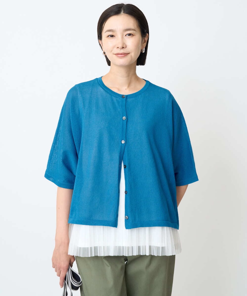 PZKJC10150 GEORGES RECH(ジョルジュ・レッシュ) [接触冷感/遮熱]チュールプリーツタンクトップ ブラック
