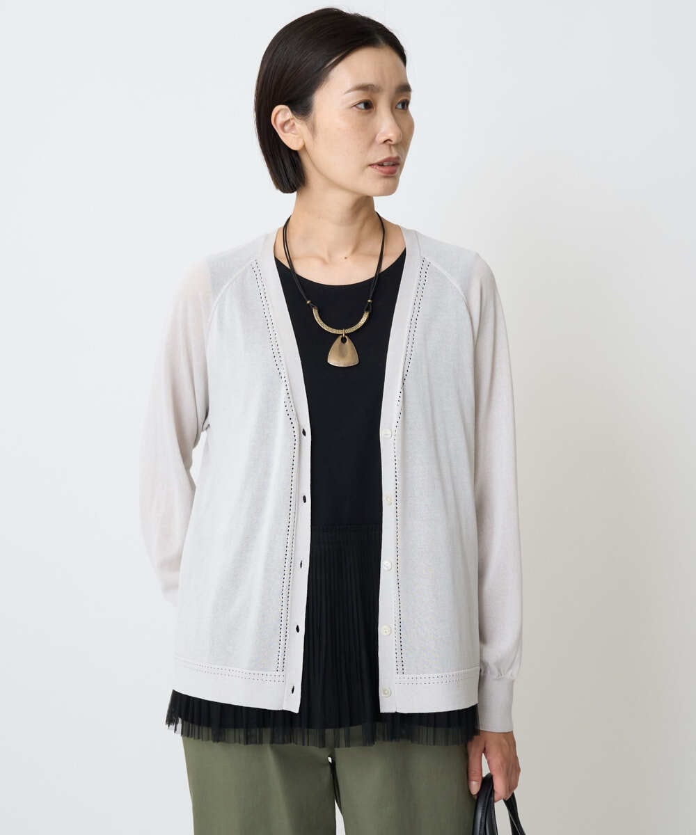 PZKJC10150 GEORGES RECH(ジョルジュ・レッシュ) [接触冷感/遮熱]チュールプリーツタンクトップ ブラック