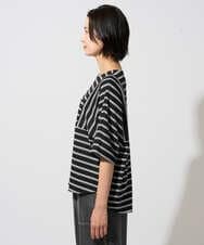 PZKJE06180 GEORGES RECH(ジョルジュ・レッシュ) ラメボーダーポンチョカットソー ブラック