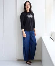 PZKJE28180 GEORGES RECH(ジョルジュ・レッシュ) ベアテン刺繍ロゴカットソー ライトグレー