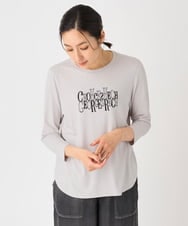 PZKJE28180 GEORGES RECH(ジョルジュ・レッシュ) ベアテン刺繍ロゴカットソー ライトグレー