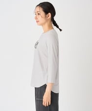PZKJE28180 GEORGES RECH(ジョルジュ・レッシュ) ベアテン刺繍ロゴカットソー ライトグレー