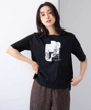 PZKJF10170 GEORGES RECH(ジョルジュ・レッシュ) [接触冷感]グラフィックプリントカットソー ベージュ