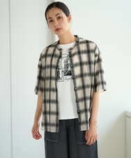 PZKJF10170 GEORGES RECH(ジョルジュ・レッシュ) [接触冷感]グラフィックプリントカットソー ベージュ