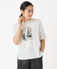 PZKJF10170 GEORGES RECH(ジョルジュ・レッシュ) [接触冷感]グラフィックプリントカットソー ベージュ