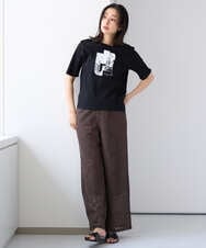 PZKJF10170 GEORGES RECH(ジョルジュ・レッシュ) [接触冷感]グラフィックプリントカットソー ベージュ