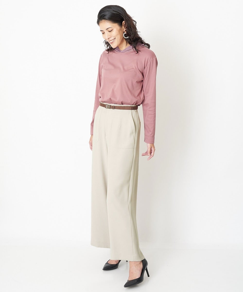 PZKJQ09210 GEORGES RECH(ジョルジュ・レッシュ) チュールネックカットソー ピンク