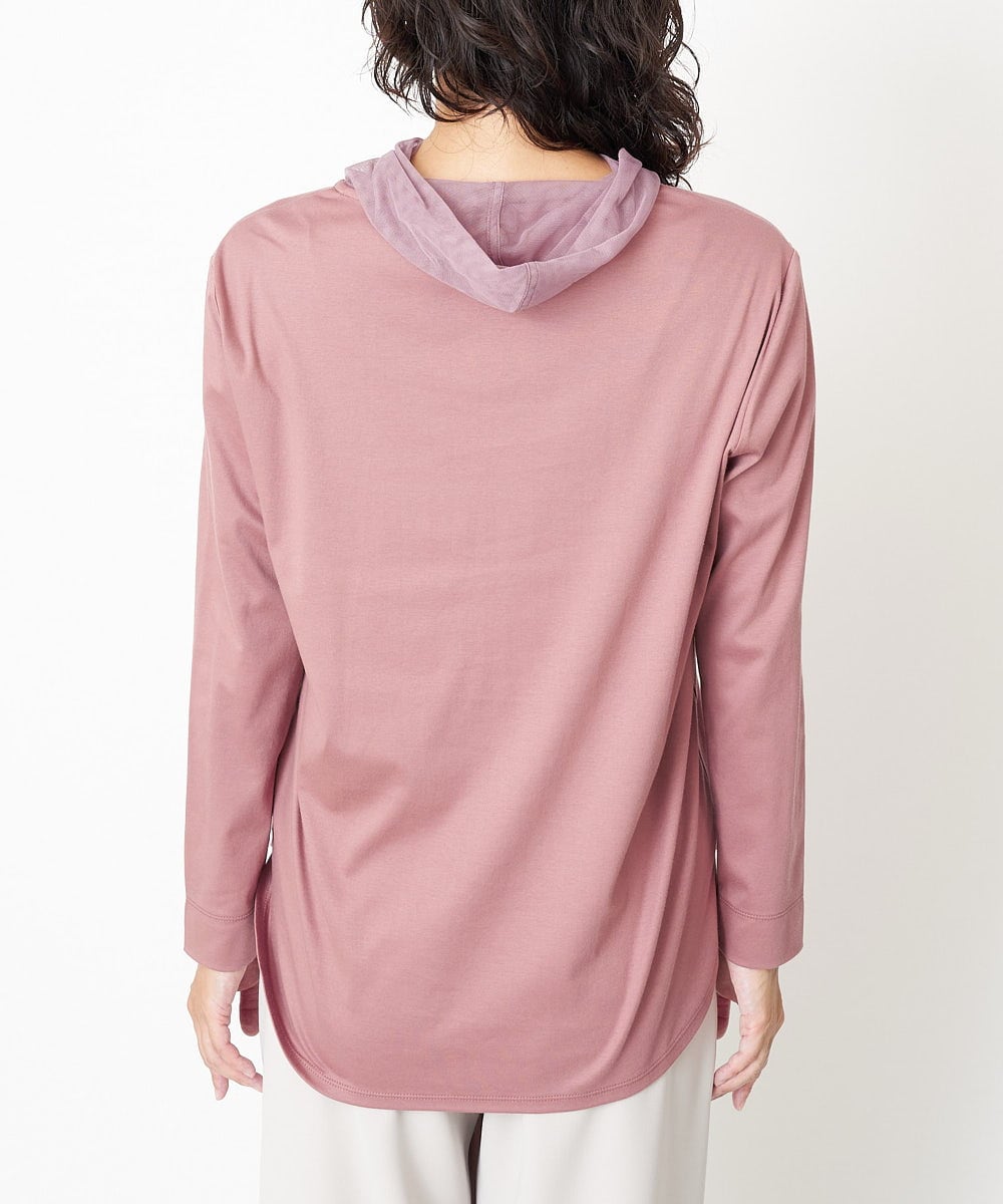 PZKJQ09210 GEORGES RECH(ジョルジュ・レッシュ) チュールネックカットソー ピンク