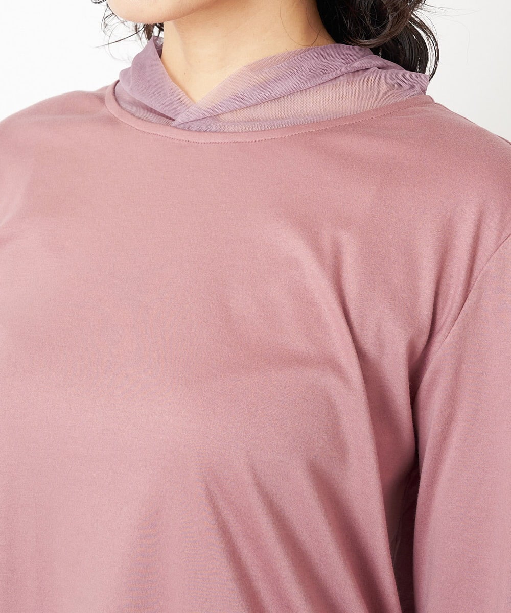 PZKJQ09210 GEORGES RECH(ジョルジュ・レッシュ) チュールネックカットソー ピンク