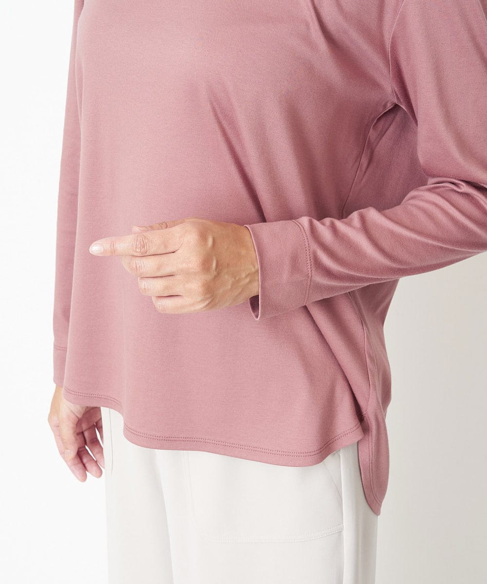 PZKJQ09210 GEORGES RECH(ジョルジュ・レッシュ) チュールネックカットソー ピンク