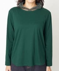 PZKJQ09210 GEORGES RECH(ジョルジュ・レッシュ) チュールネックカットソー グリーン