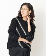 PZKJQ09210 GEORGES RECH(ジョルジュ・レッシュ) チュールネックカットソー ブラック