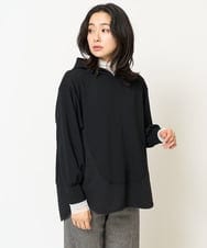 PZKJV27230 GEORGES RECH(ジョルジュ・レッシュ) ジョーゼットジャージーフーディ ブラック