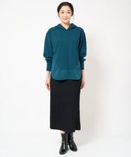 PZKJV27230 GEORGES RECH(ジョルジュ・レッシュ) ジョーゼットジャージーフーディ ブラック