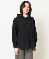 PZKJV27230 GEORGES RECH(ジョルジュ・レッシュ) ジョーゼットジャージーフーディ ブラック