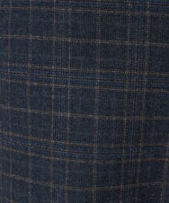 PZLAA42270 GEORGES RECH(ジョルジュ・レッシュ)  [日本製]両面起毛ラメチェックワイドストレートパンツ グレー