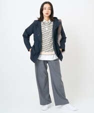 PZLAD10270 GEORGES RECH(ジョルジュ・レッシュ)  [日本製]裏起毛シャンブレージョガーワイドパンツ ライトグレー