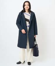 PZLAD10270 GEORGES RECH(ジョルジュ・レッシュ)  [日本製]裏起毛シャンブレージョガーワイドパンツ ライトグレー