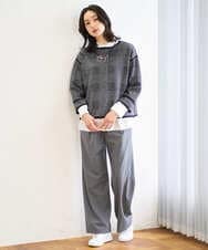 PZLAD10270 GEORGES RECH(ジョルジュ・レッシュ)  [日本製]裏起毛シャンブレージョガーワイドパンツ ライトグレー