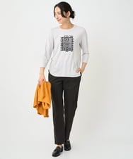 PZLAF58270 GEORGES RECH(ジョルジュ・レッシュ)  [日本製]ストライプテーパードパンツ ブラウン