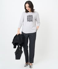 PZLAF58270 GEORGES RECH(ジョルジュ・レッシュ)  [日本製]ストライプテーパードパンツ ブラウン
