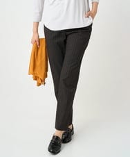 PZLAF58270 GEORGES RECH(ジョルジュ・レッシュ)  [日本製]ストライプテーパードパンツ ブラウン