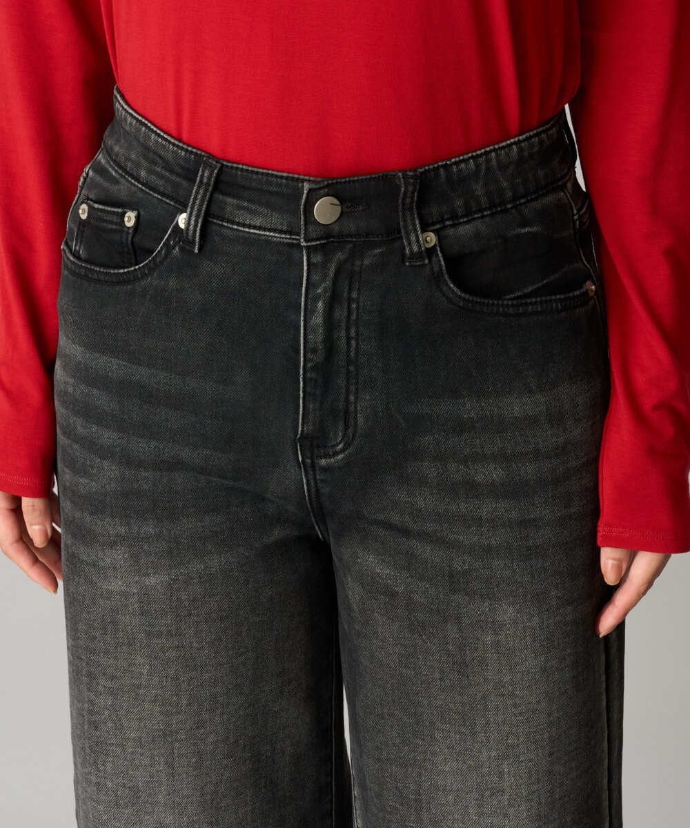 PZLAG34290 GEORGES RECH(ジョルジュ・レッシュ) 裏起毛ストレッチデニムパンツ ブラック