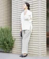 PZLAQ66250 GEORGES RECH(ジョルジュ・レッシュ) ウィンターチェックパンツ ホワイト