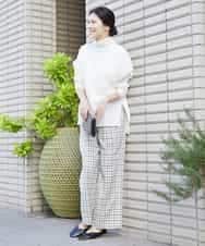 PZLAQ66250 GEORGES RECH(ジョルジュ・レッシュ) ウィンターチェックパンツ ホワイト