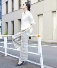 PZLAQ66250 GEORGES RECH(ジョルジュ・レッシュ) ウィンターチェックパンツ ホワイト