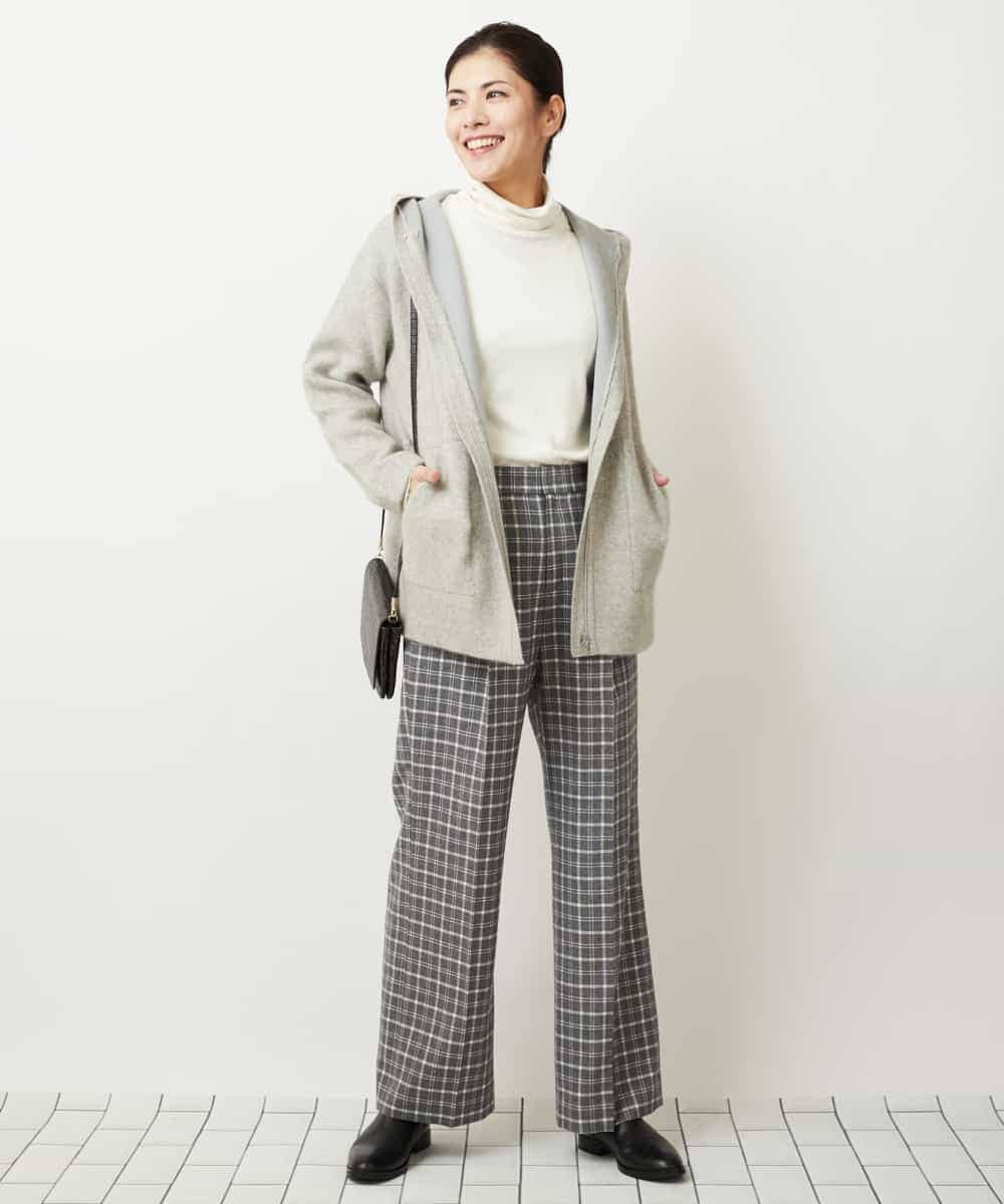 PZLAQ66250 GEORGES RECH(ジョルジュ・レッシュ) ウィンターチェックパンツ グレー