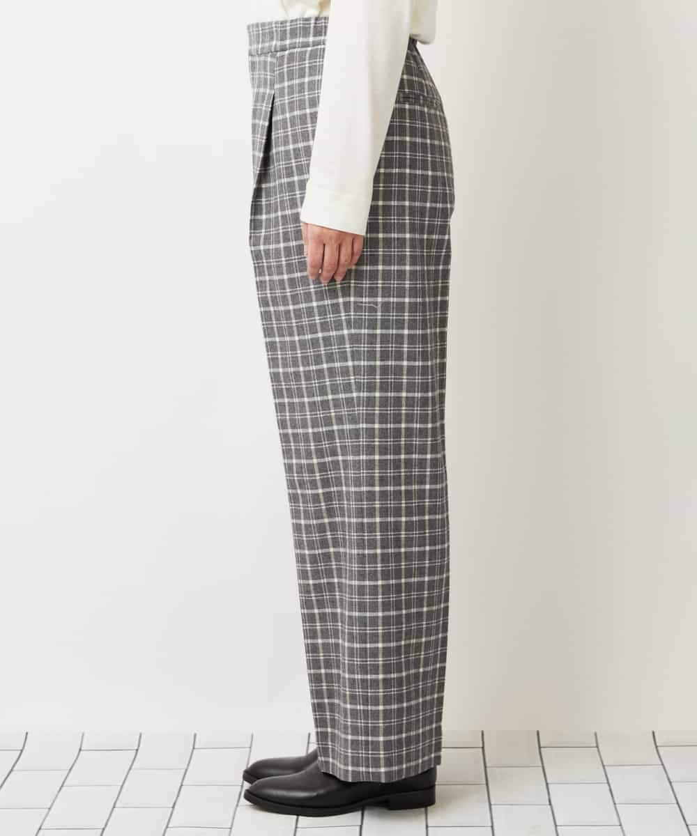 PZLAQ66250 GEORGES RECH(ジョルジュ・レッシュ) ウィンターチェックパンツ グレー